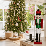Burgandy and Green Nutcracker (80cm)