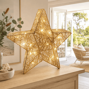 LED Battery 3D Champagne Star (30cm)