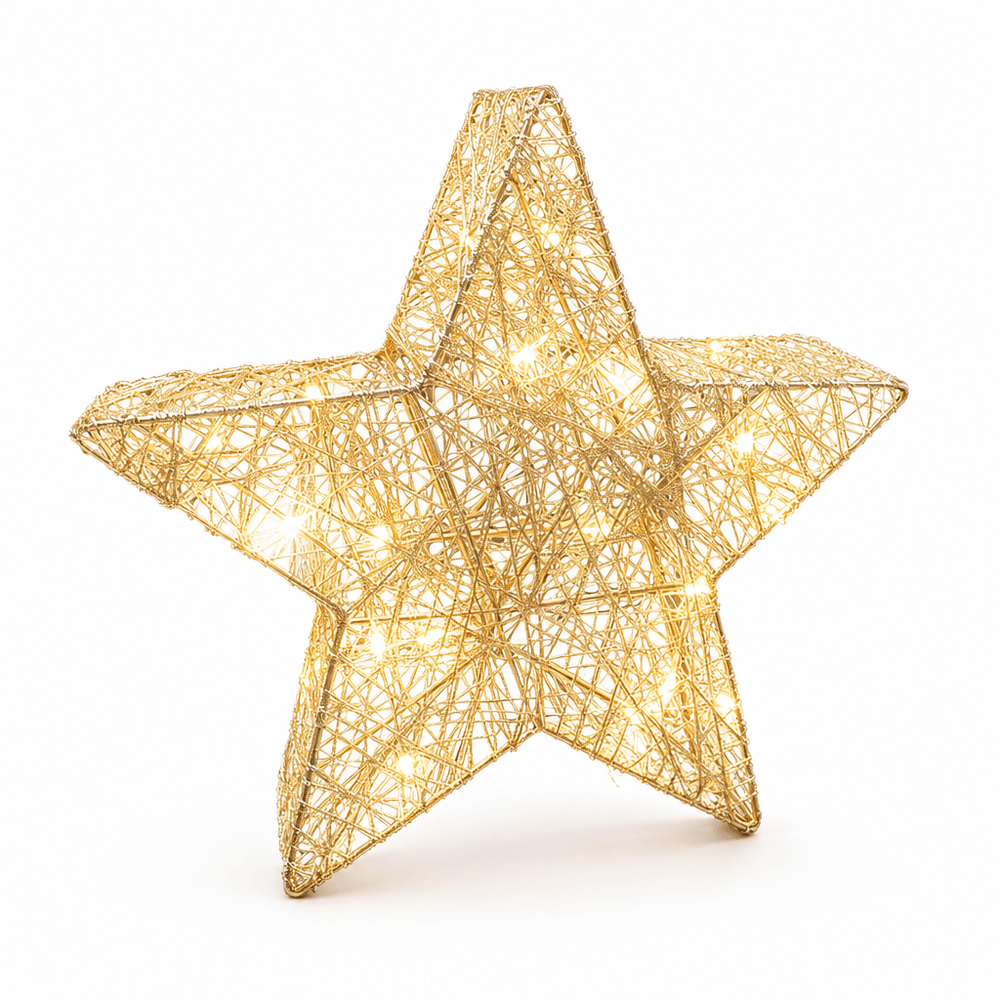 LED Battery 3D Champagne Star (30cm)