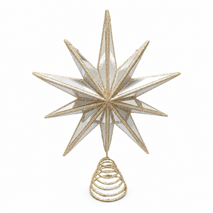 Champagne Mirrored Star Tree Topper