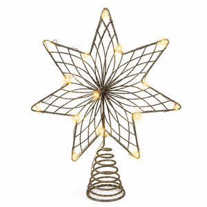 LED Champagne Star Tree Topper