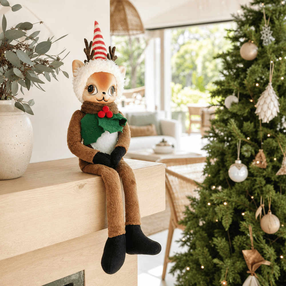 Holly Jolly Reindeer styled in an Australian Christmas setting