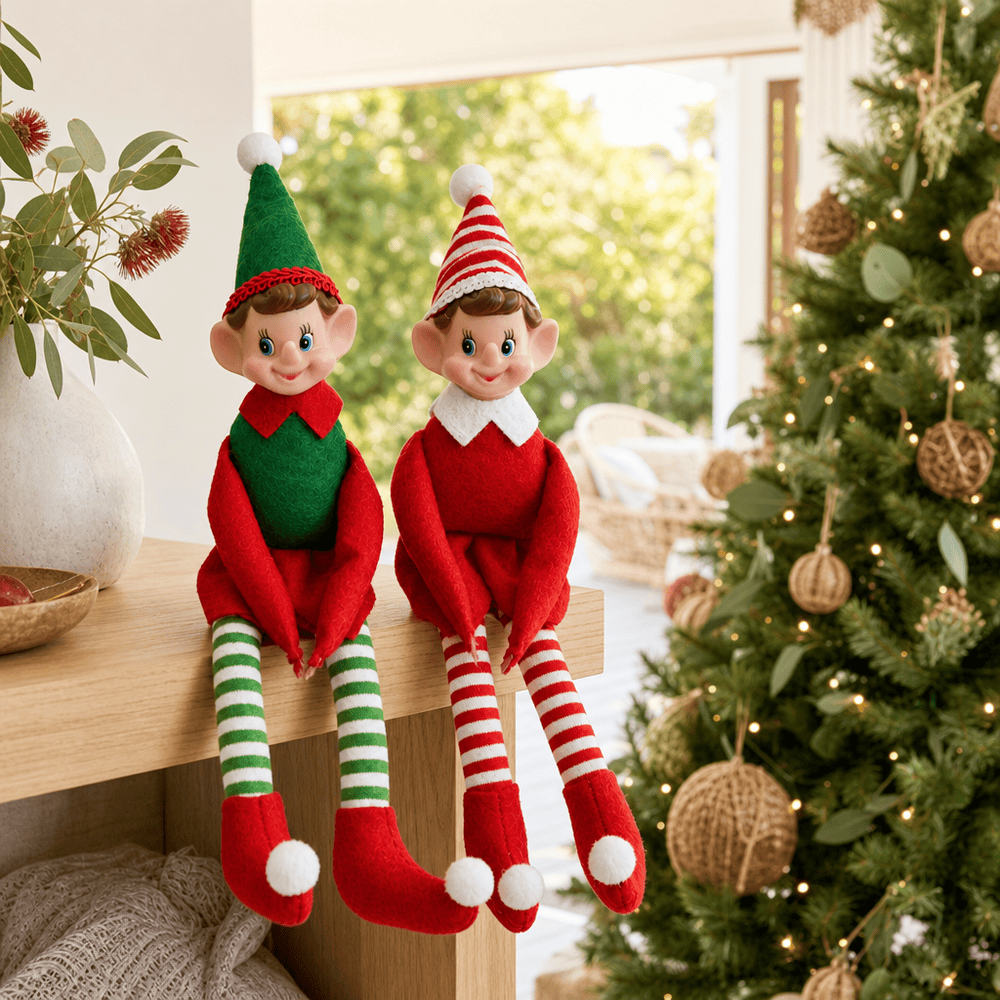 Traditional Elf styled in an Australian Christmas setting