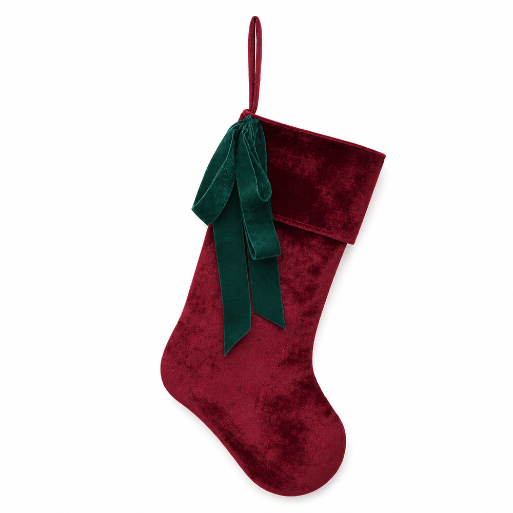 Burgundy Velvet Stocking (50cm)