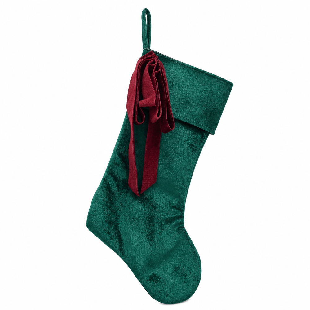Green Velvet Stocking (50cm)