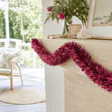Chunky Mixed Cut Burgandy Tinsel (2m)