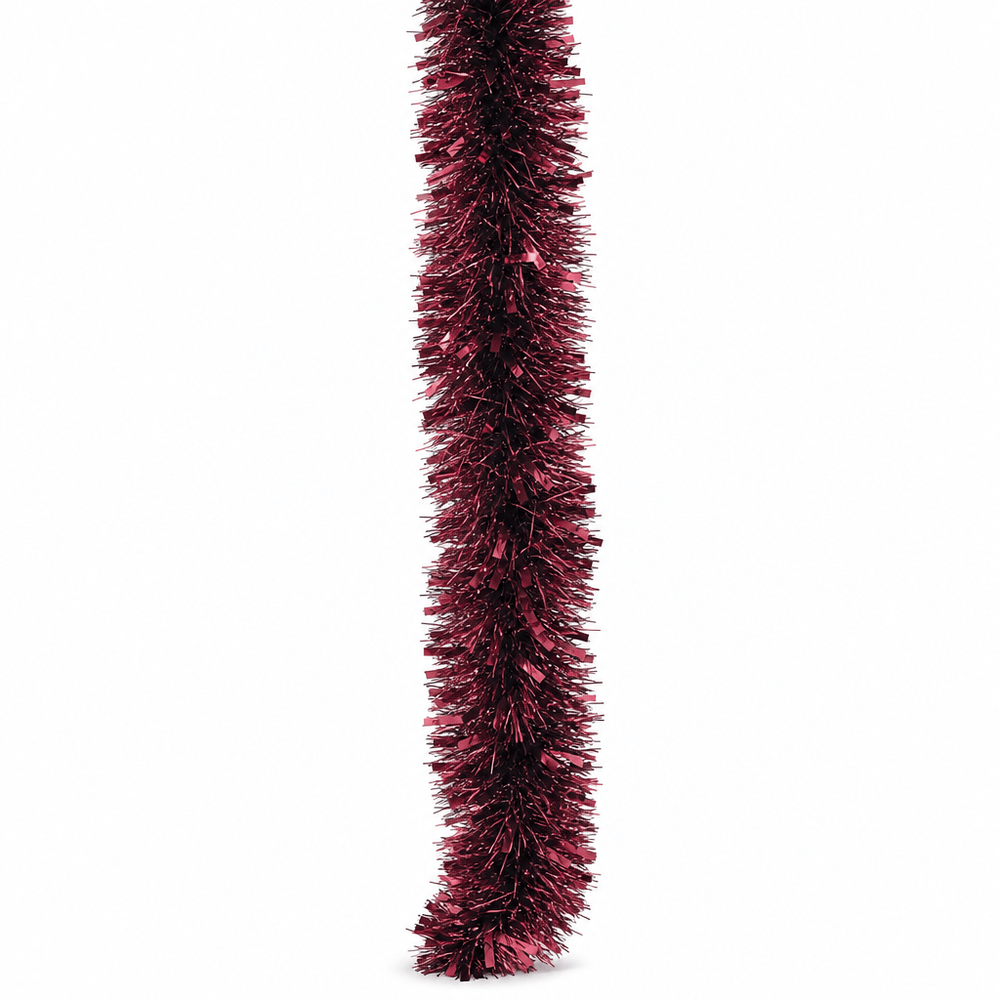 Chunky Mixed Cut Burgandy Tinsel (2m)