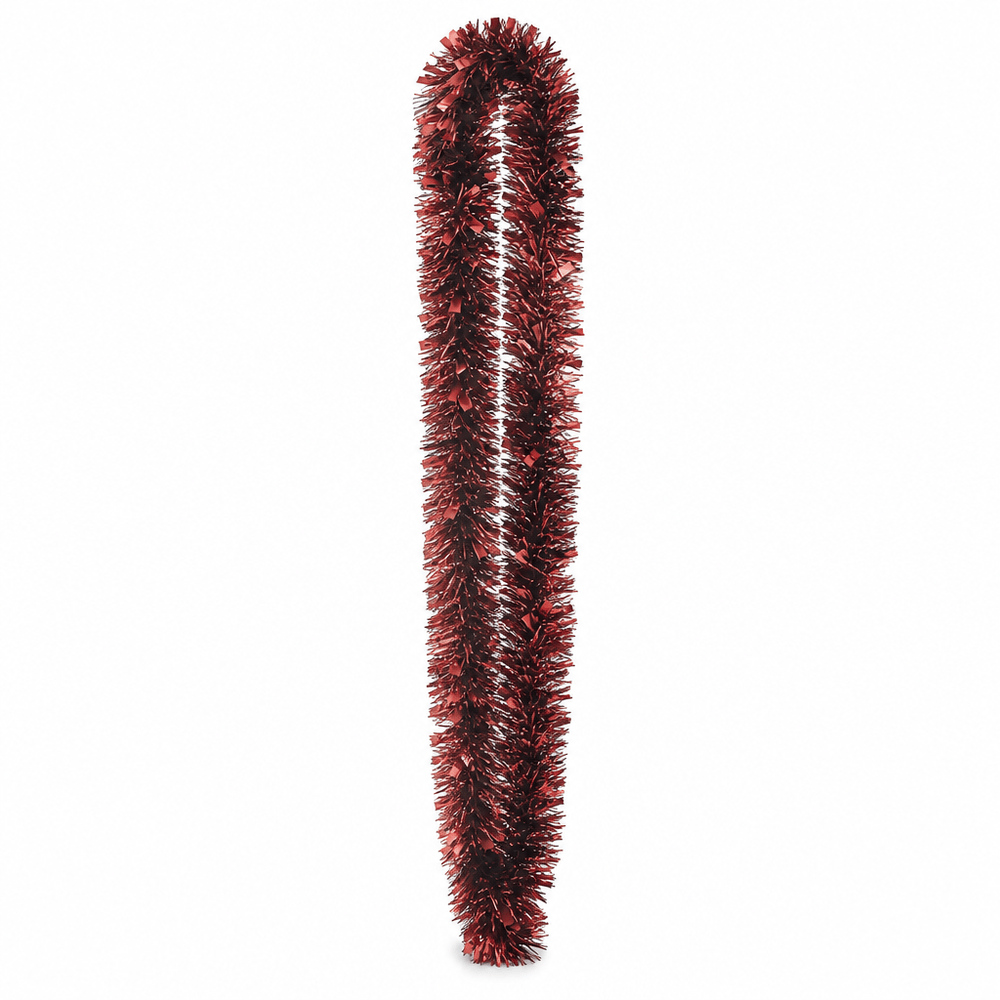 Mixed Cut Tinsel Burgandy (2.4m)