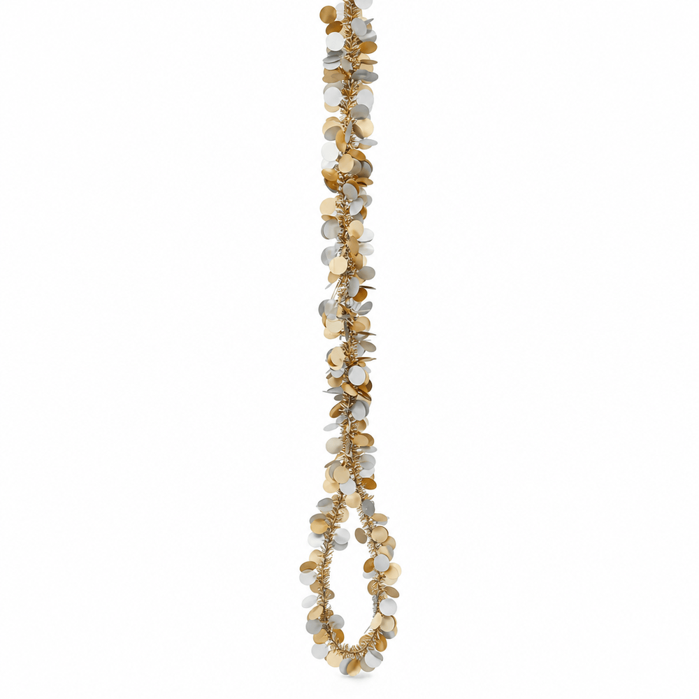 Fine Cut Matte Tinsel with Dots Gold or Silver (2m)