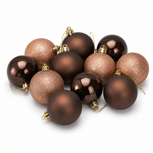 Coffee Mix Baubles 9pk (6cm)