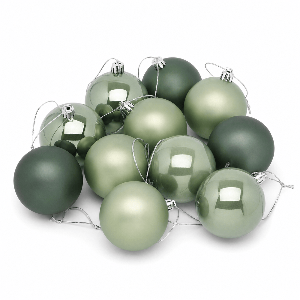 Mint Mix Baubles 9pk (6cm)