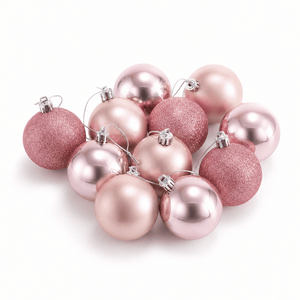 Pink Mix Baubles 9pk (6cm)