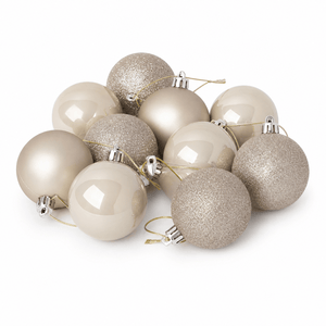 Gold Mix Baubles 9pk (6cm)