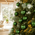 Green Mix Baubles 9pk (6cm)