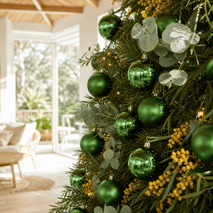 Green Mix Baubles 9pk (6cm)