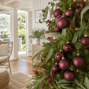 Burgundy Mix Baubles 24pk (3cm)