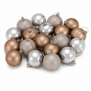 Gold Mix Baubles 24pk (3cm)