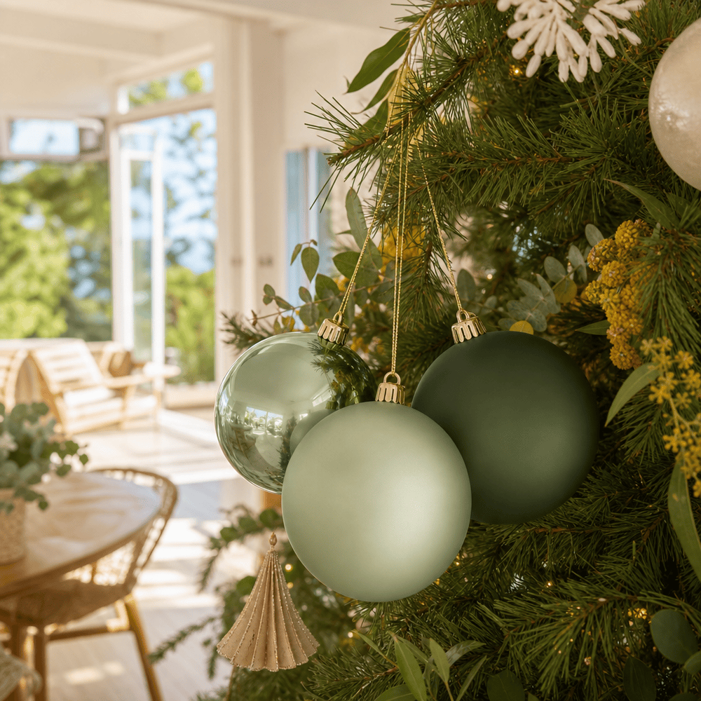 Mint Mix Baubles 3pk (10cm)