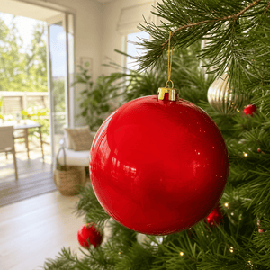 Pearl Bauble Red (15cm)