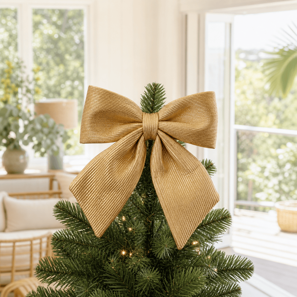 Champagne Crinkle Bow