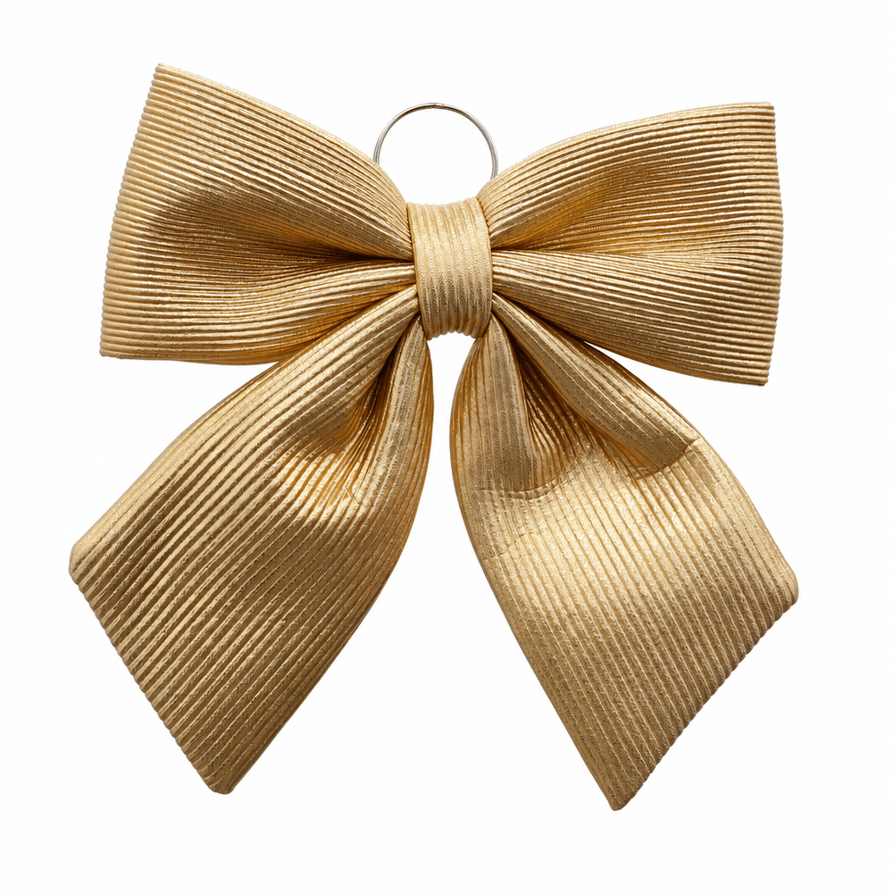 Champagne Crinkle Bow