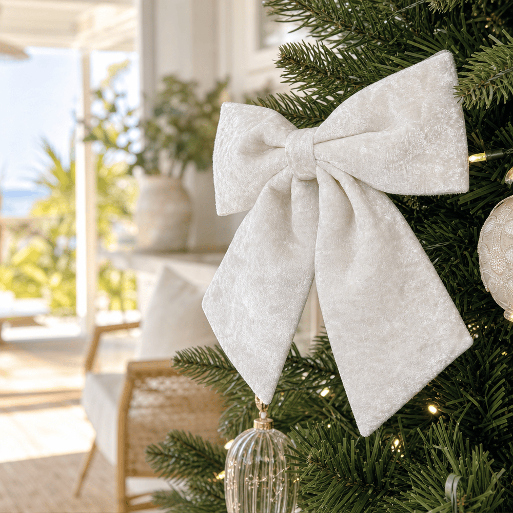 White Charm Bow
