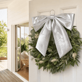 Silver Crinkle Large Bow