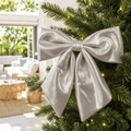 Silver Crinkle Bow