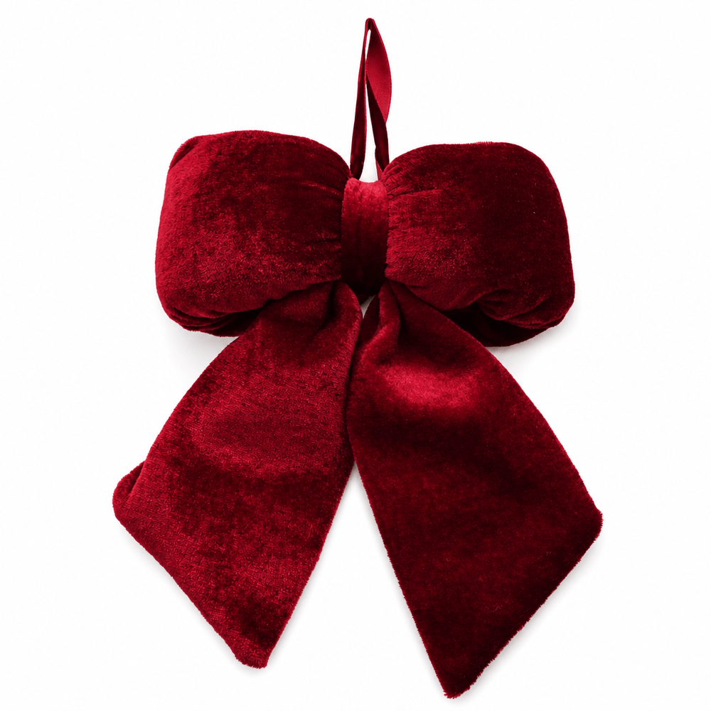 Crimson Fluffy Bow