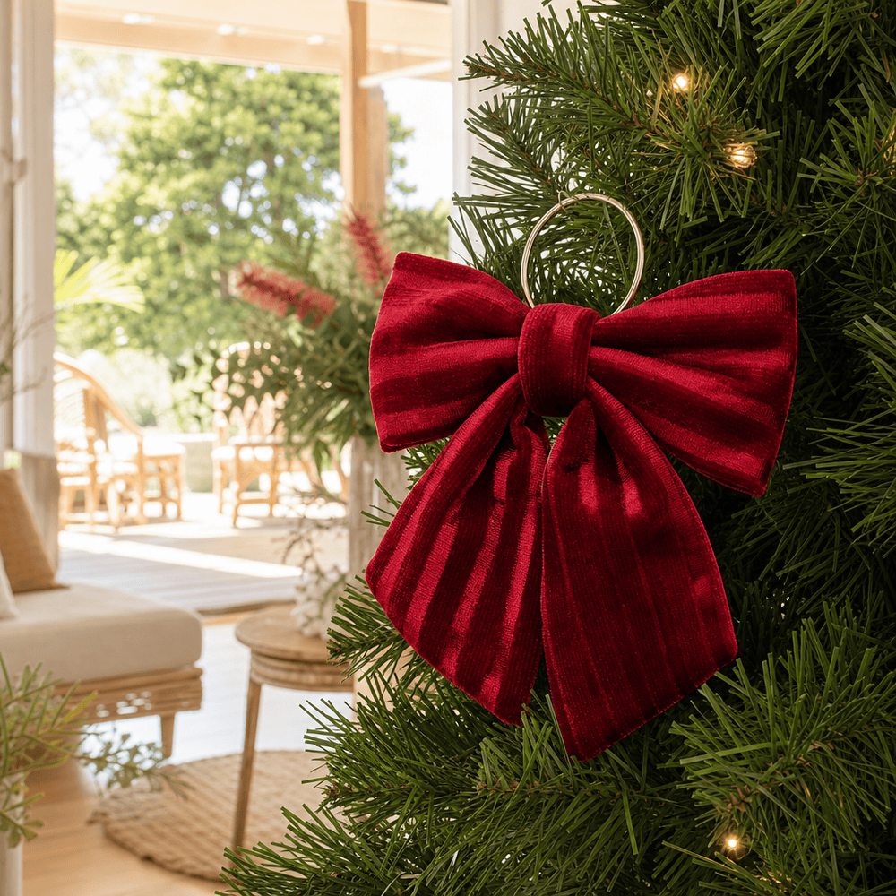 Red Crinkle Bow