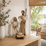 3pc Champagne Nativity Family