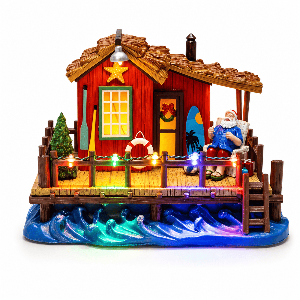 LED Santa's Beach House
