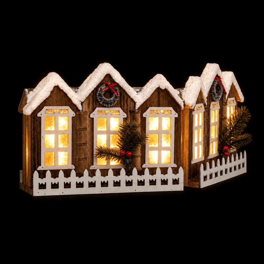 Wooden Village House Set