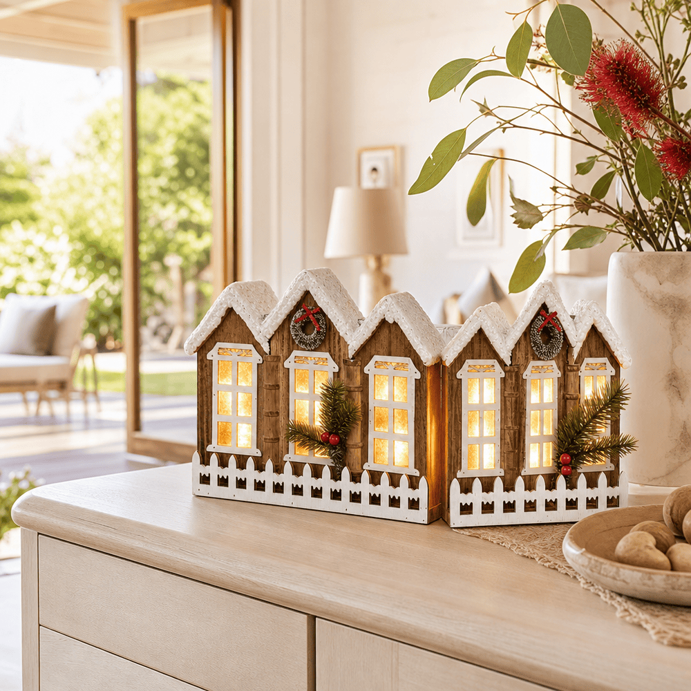 Wooden Village House Set