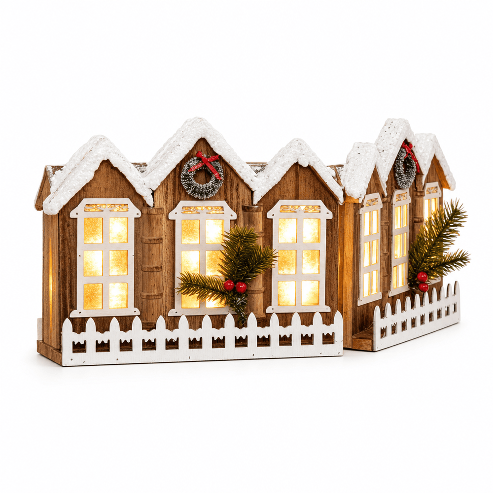 Wooden Village House Set