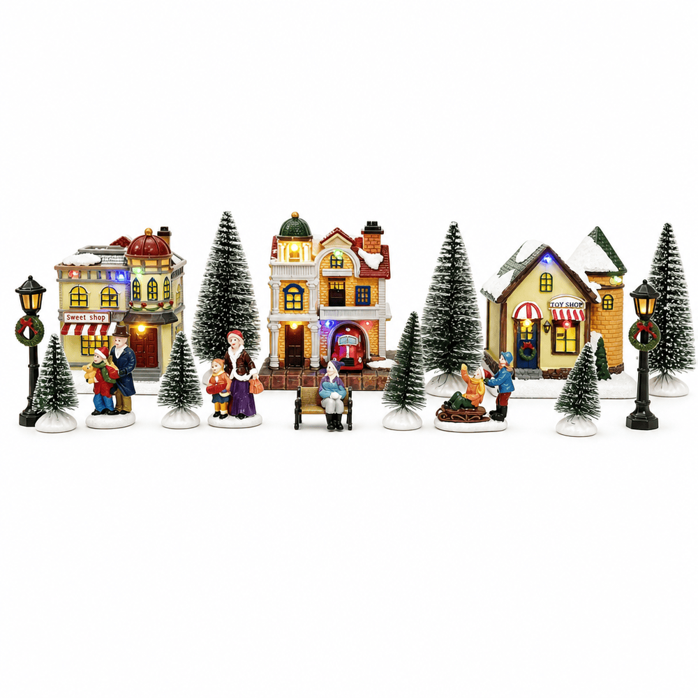 LED Winter Magic Village Set (17pc)