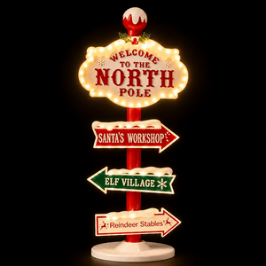 LED North Pole Sign