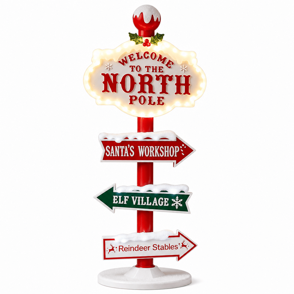 LED North Pole Sign