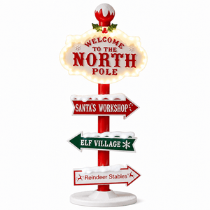 LED North Pole Sign
