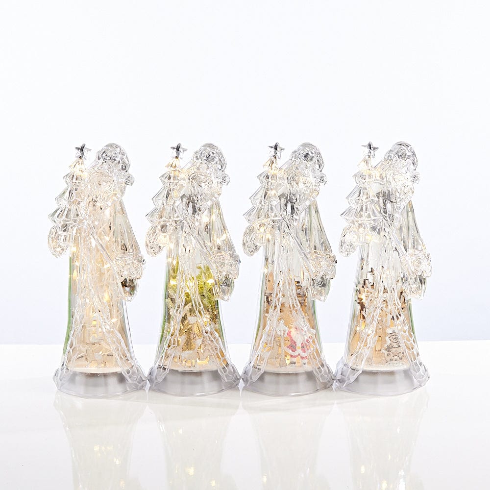 Light Up Metallic Santa (30cm) - View 1