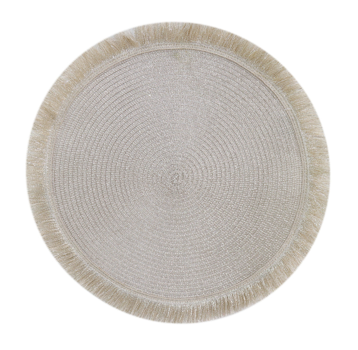 Metallic Fringed Edge Placemat (38cm)