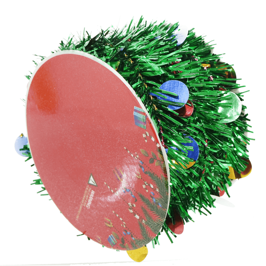 Tinsel Ribbon with Rainbow Dots (7.6cm)
