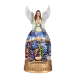Glitter Swirl Musical Angel Nativity Scene USB