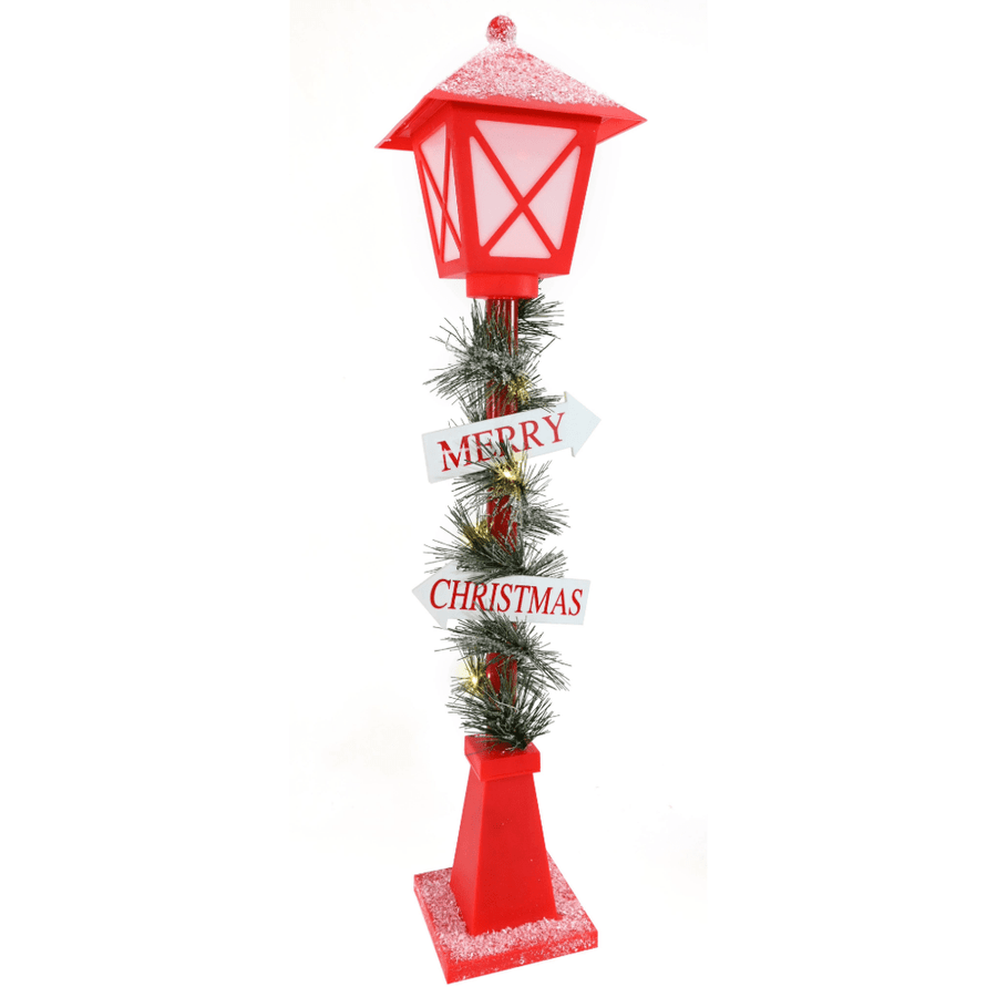 Light Up Merry Christmas Sign Lamppost (64cm)