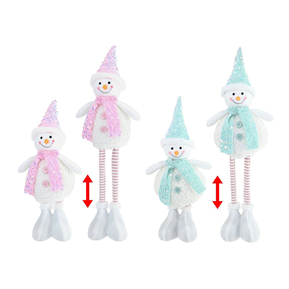 Extendable Snowman Pastel Asst (45-60cm)