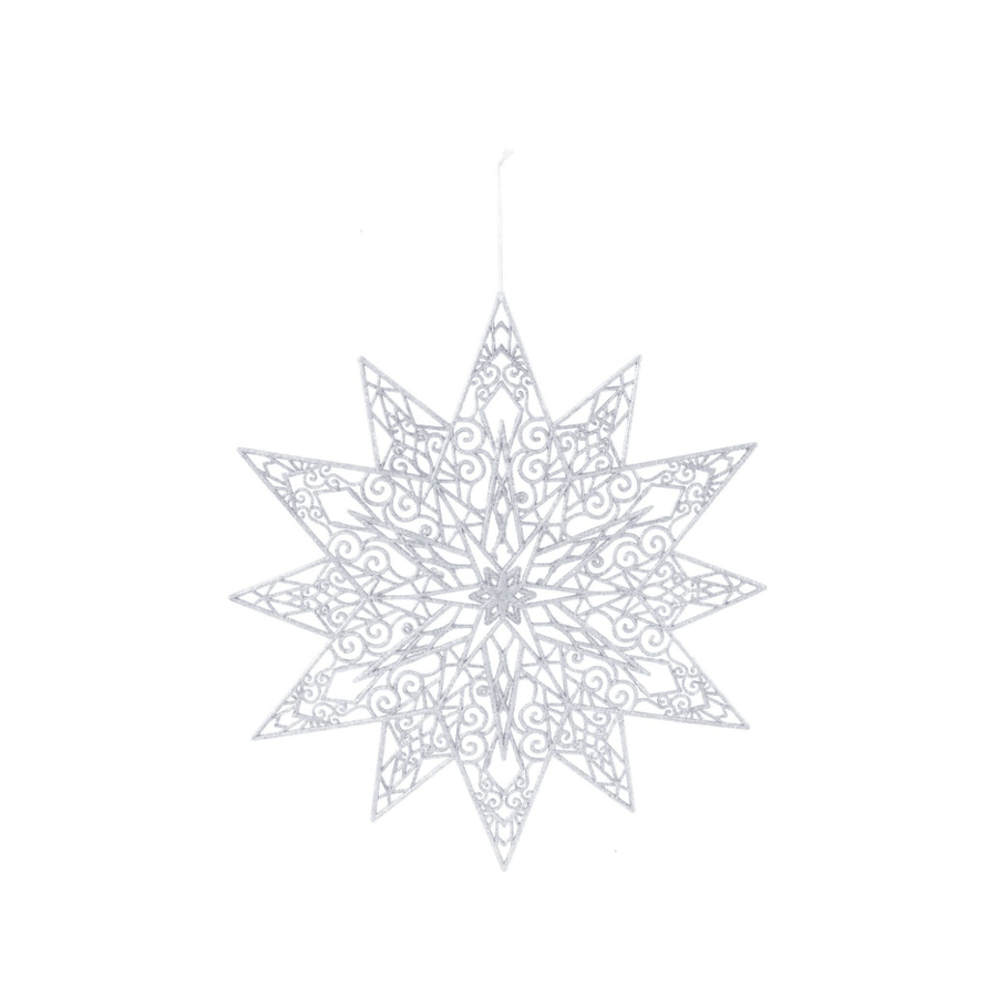 Glitter Hanging Snowflake Asst (48cm)