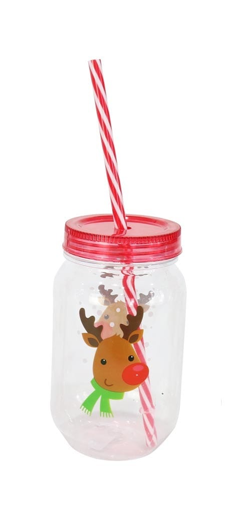 Screw Top Cup with Straw Asst - View 4