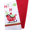 2pk Christmas Tea Towel 4 Asst