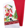 2pk Christmas Tea Towel 4 Asst