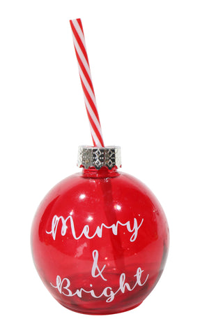 Booze Bauble with Straw 4 Asst - View 4